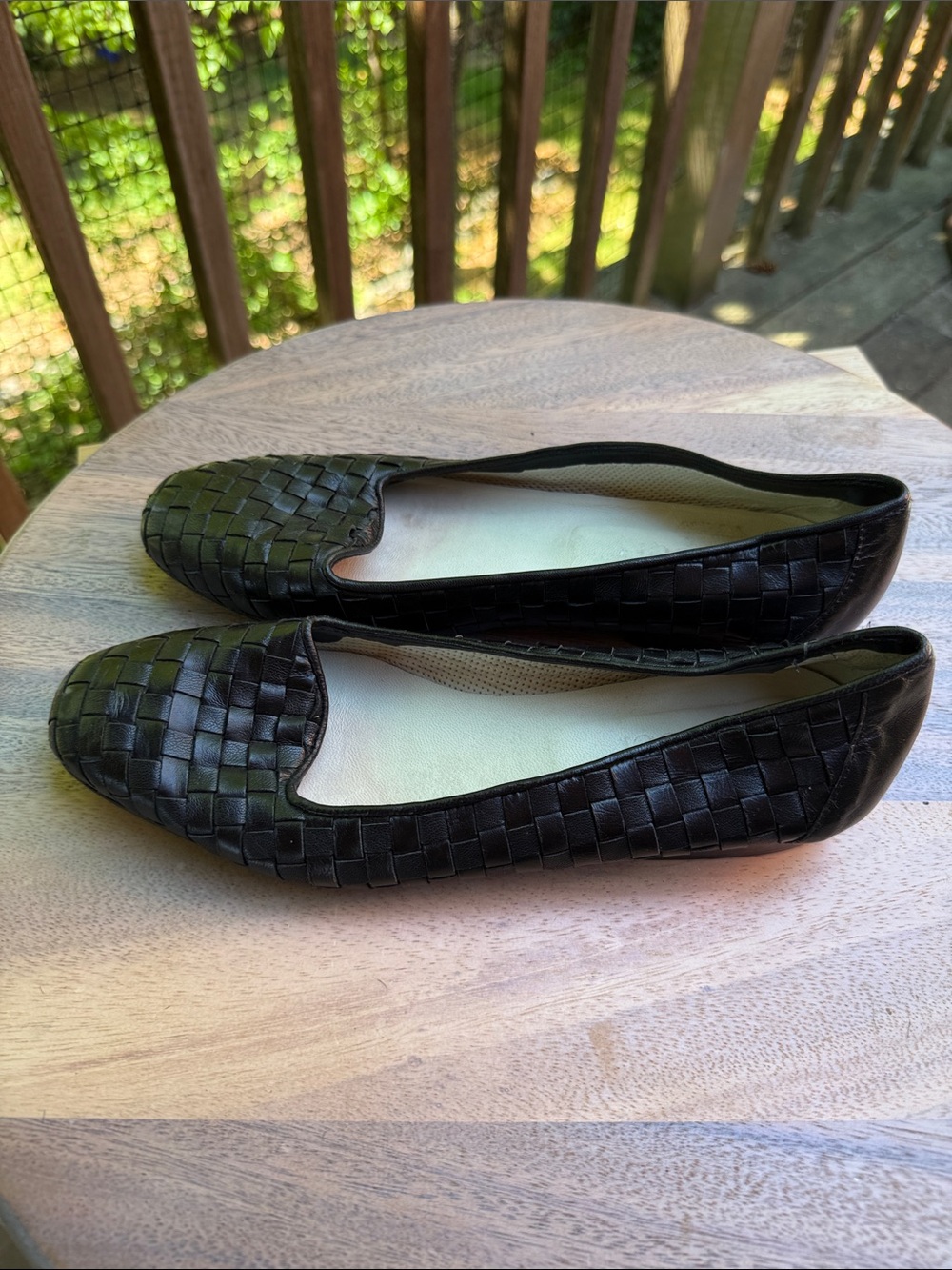 Sesto Meucci Woven Leather Flats in Dark Brown - Picture 4 of 16